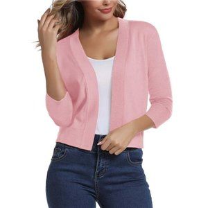 Women's Sleeve Cropped Cardigans Jackets Open Front Short Shrugs for Dresses